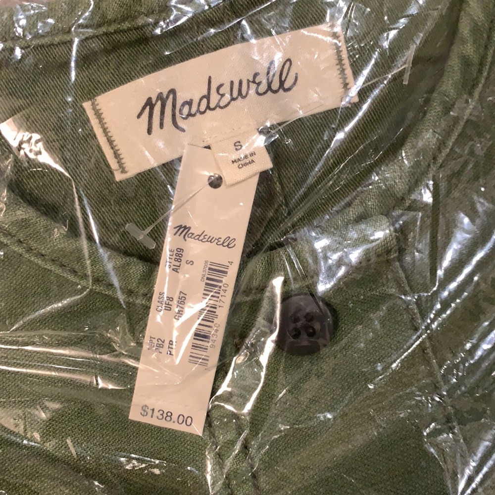 Madewell army green utility jacket size small - Picture 10 of 10